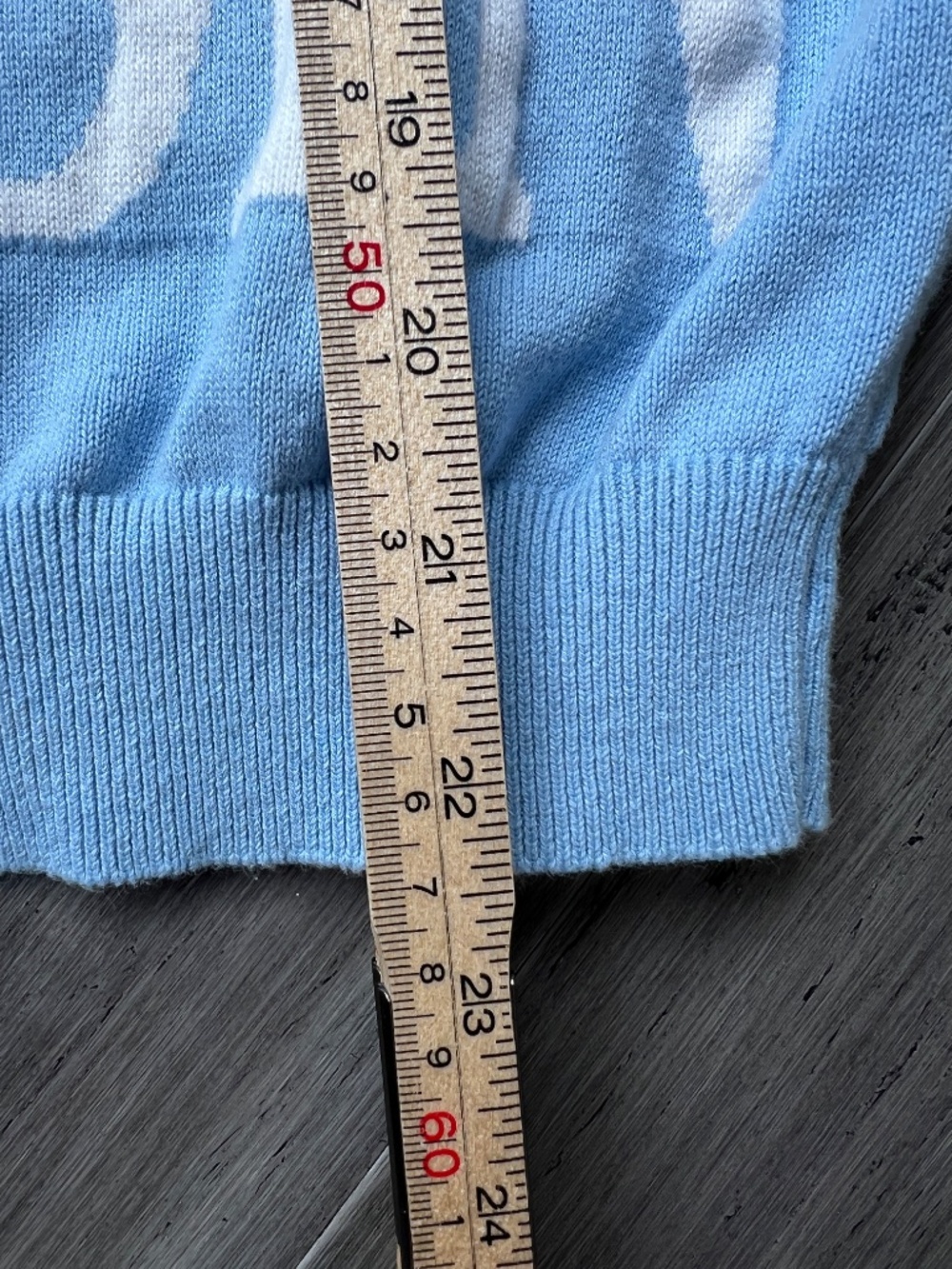 Sinclair Global Light Blue Spellout Logo Short Sleeve Knit Polo Shirt Sweater M - Picture 6 of 6